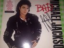 Michael Jackson Hand Signed copy of Bad Record Sleeve 1988