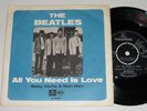 Very rare The Beatles single 45 All you need is love Parlophone UK Exc/Exc+