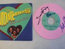 1987 THE MONKEES SIGNED HEART AND SOUL 45 RHINO RNOR 74408 PINK VINYL