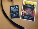 BOWIE - MAN WHO SOLD THE WORLD TOUR 2015 - ACCESS ALL AREAS PASS- TONY VISCONTI