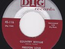 Blues Rocker Inst / vocal 45 - PRESTON LOVE - Country Boogie / Country Home