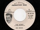 TEEN-NEIL SEDAKA-RCA 7408-THE DIARY/NO VACANCY-RARE PROMO WITH NEIL'S PHOTO