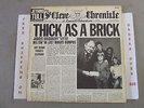 JETHRO TULL, THICK AS A BRICK LP ORIGINAL 1972 NEWSPAPER ISSUE CHR 1003