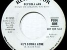BEVERLY ANN - HEAR IT - 1967 DJ COPY - HES COMING HOME / HE WONT SEE THE LIGHT