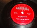 R&B- WEE WILLIE WAYNE- IMPERIAL 78 RPM- I REMEMBER / TRAVELIN' MOOD - LISTEN