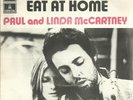 PAUL AND LINDA MCCARTNEY EAT AT HOME SPAIN Odeon picture Beatles Wings