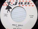 FIVE MASKS doowop small print JAN label 45 FOREVER AND A DAY b/w POLLY MOLLY FMJ
