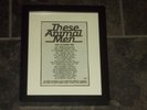 These animal men-1996 UK Tour-Original advert framed