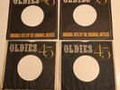 4 very clean original Vee Jay Oldies 45 company sleeves / Great for Beatles 45s