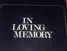 In Loving Memory - Various Artists. UK Tamla Motown LP  TML 11124. '68