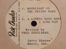 Acetate Fred Engelberg Dick Charles Moonlight On The Prison Bars 1964