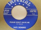 RARE EARLY 50s USA BLUE IMPERIAL 45 FATS DOMINO PLEASE DON'T LEAVE ME
