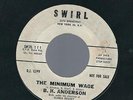 B.K. Anderson MINIMUM WAGE 45 Rare Northern Popcorn Soul DJ Copy SWIIRL 111 VG
