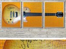 Kunst-Grafik einer Gibson Les Paul Gary Moore Gitarre Designer Bild 3 Alurahmen