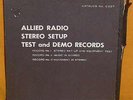 Allied Radio Stereo Setup – Test And Demo Records – 3 LP-Box ARS CSDT USA