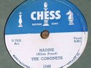 VERY RARE The Coronets 78 RPM - Nadine - I'll All Alone - Chess 1549
