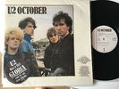 U2 october original Australian pressing 1981 shiny EX sticker on plastic sleeve
