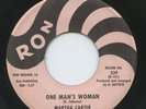 Hear- Rare Northern Soul 45 - Martha Carter - One Man's Woman- Ron Records # 339