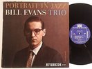 HEAR  BILL EVANS TRIO PORTRAITS IN JAZZ - RIVERSIDE 12-315 - MONO - VG++