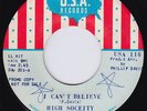 HIGH SOCIETY I Can't Believe RARE northern soul 45 funk crossover YOU CAN'T HIDE