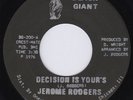 JEROME RODGERS Decision Is Yours RARE northern soul funk OBSCURE CHICAGO 45 HEAR