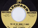 Crossover Soul 45 PAT LUNDY You Hit Me Where It Hurts LEOPARD HEAR