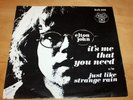 ELTON JOHN 45 rpm Its me that you need Rare 1969 + PS DJM Just like strange rain