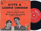 GITTE HÆNNING Laurie London Pretty Eyed Baby Danish 45PS 1959 1nd edit Sleeve