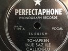 INJE SAZ ILE PERFECTAPHONE T109 TURKEY TURKISH 78 RPM RECORD E-