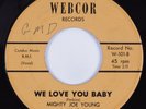 R&B Soul 45 MIGHTY JOE YOUNG We Love You Baby WEBCOR HEAR