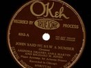 prewar 78 ARIZONA DRANES OKEH 8352 7JOHN SAID HE SAW A NUMBER/MY SOUL IS A WITNE