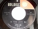 LITTLE JAN & RADIANTS doowop rock r&b GOLDISC 45 IF YOU LOVE ME NOW IS HOUR FM50