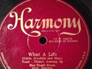 Harmony 78 RPM Ben Smith (w/ May Singhi Breen On Ukulele) What A Lie 20-H V+