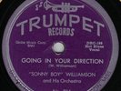 78 RPM Sonny Boy Williamson, Going In Your Direction/Red Hot Kisses, Trumpet, E-