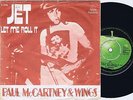 PAUL McCARTNEY & WINGS Jet b/w Let Me Roll It Danish 45PS 1973 Beatles Apple