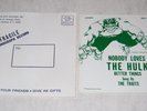 The Traits Nobody Loves The Hulk Record 1969 Vintage 7 Inch 45 NOS Garage