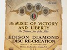 EDISON DIAMOND DISC 78RPM SLEEVE Music Of Victory & Liberty (WW1)
