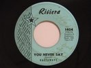 Kastaways 45 YOU NEVER SAY / SWEETS FOR MY SWEET   Riviera VG Michigan rock