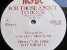 AC/DC - For Those About To Rock UK 1981 Atlantic Promotional 12