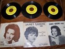 3 Mid 60's Janet Greene 45's w/ Pic Sleeves.  John Birch at It's Finest