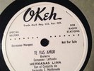 PROMO Okeh 78 RPM Hermanas Lima - Te Vas Amor 6859 E Mexican