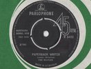 THE BEATLES Paperback Writer RARE 1969 (1972) No Sold In The UK Text Polo Rings