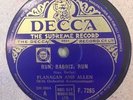 78 RPM Decca F7265: Flanagan and Allen: Run Rabbit Run/Siegfried Line
