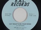 Modern Soul 45 - D. Watson - Say What's On Your Mind - R.A.C. - VG++ mp3