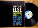 MONO JAZZ LP: CANNONBALL ADDERLEY SOMETHIN' ELSE 1958 BLUE NOTE 1595 West 61st
