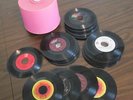 Disk-Go-Case Pink with  45 45 RPM Records All Listed Billy Crash Craddock & More