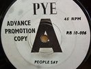 THE DIXIE CUPS PEOPLE SAY / GIRLS CAN TELL OG UK PYE RECORDS 7