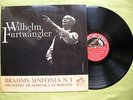 BRAHMS  SINFONIA N. 3  FURTWANGLER   LP QALP 10259  ITALY
