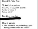** 2 take That Tickets 18th May Manchester Arena