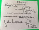 BEATLES Secretarial Signatures on The rear-FOURMOST Autographed Nem's Photocard